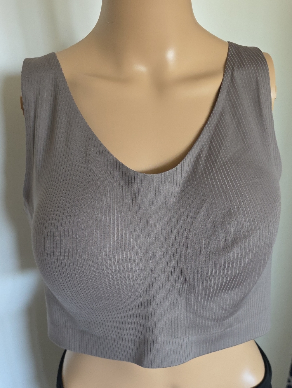 Soma Ribbed Sport Bra - Taupe